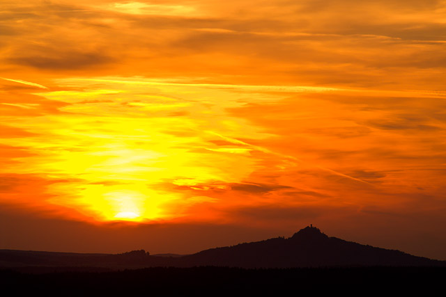 Sonnenuntergang-Parkstein-Natur